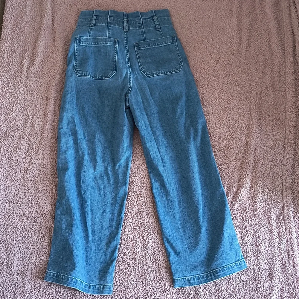 Madewell Women's Pleated Wide Leg Jeans - Picture 5 of 6